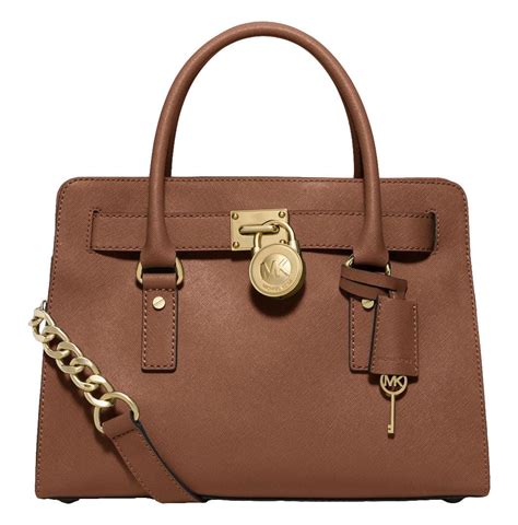 michael kors hamilton satchel bag gold chain handbag saffiano|Michael Kors Hamilton bag.